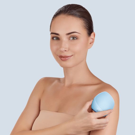 Ультразвукова щітка для тіла та інтенсивний пілінг GESKE Sonic Body Brush&Intensive Exfoliator 7в1 starlight, Блакитний | Зображення 3