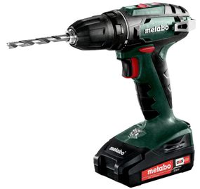 Акумуляторний дриль-шуруповерт Metabo BS 18  ++2АКБ Li-Power(18V 2x2Ah)+зарядний пристрій SC 30 + metaBOX145 (602207560)