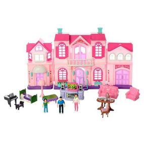 Будиночок ляльковий з меблями 16427 Рожевий