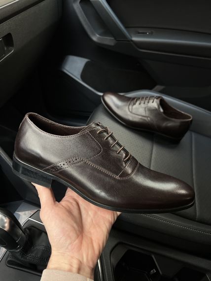 Коричневі шкіряні туфлі 41 розмір | Зображення 3