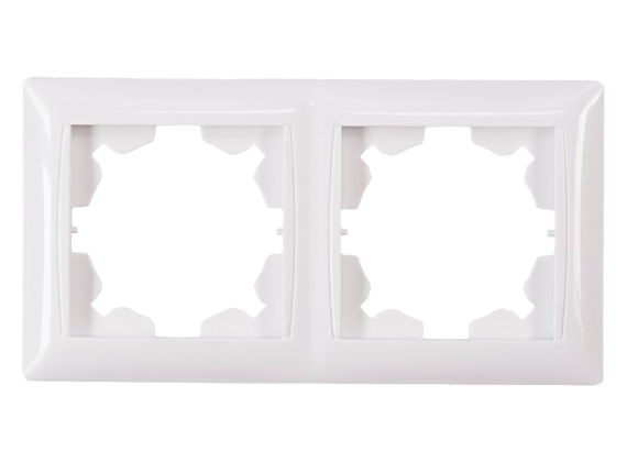 Рамка 2-х местная горизонтальная (белая) LATINA Ny95000055