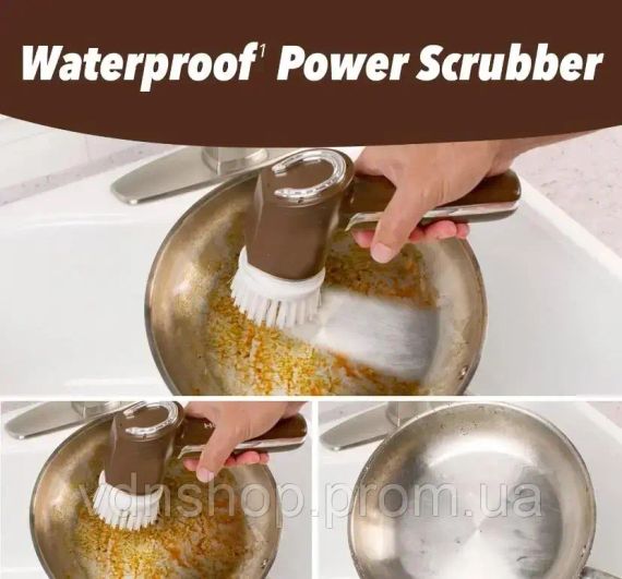 Бездротова електрична щітка для прибирання та миття посуду з 5 змінними насадками, USB заряджання | Зображення 6