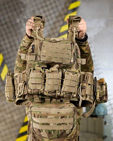 Плитоноска 4 точки швидкий скидання stragen мультикам з рюкзаком ПП 7909 | Зображення 7