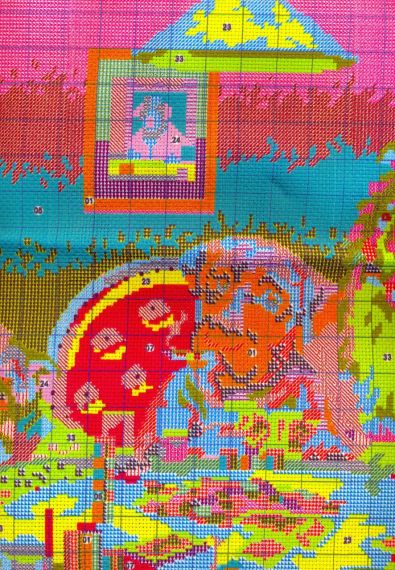 Набор для вышивания по нанесённой на канву схеме "Dogs' game ".AIDA 14CT printed , 66*51 см | Зображення 7