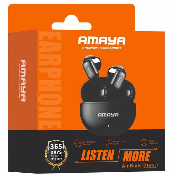 Бездротові TWS навушники Amaya ATW-23 Black | Зображення 1
