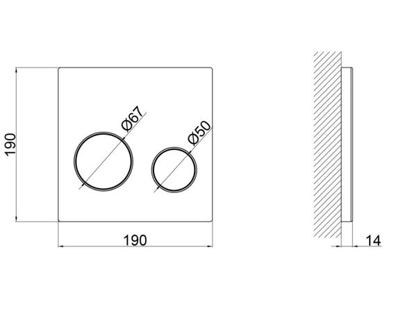 Панель змиву для унітазу Qtap Nest UNI QT0211P01V1009CRM | Зображення 1
