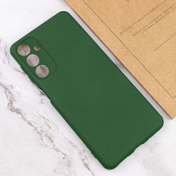 Чехол TPU GETMAN Liquid Silk Full Camera для Samsung Galaxy A24 4G Зеленый / Dark green | Зображення 3