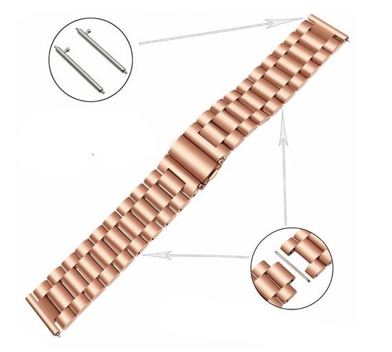Металевий ремінець Primo для годинника Samsung Galaxy Watch 46mm (SM-R800) - Rose Gold | Зображення 3