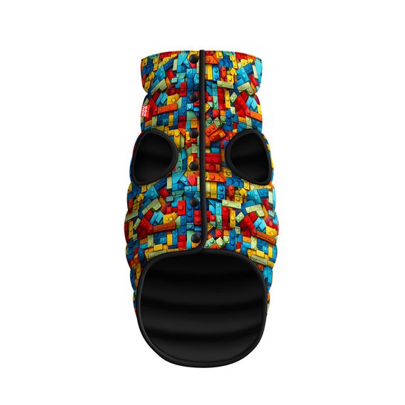 Курточка для собак WAUDOG Clothes малюнок "Блоки", M50, В 76-79 см, С 55-61 см