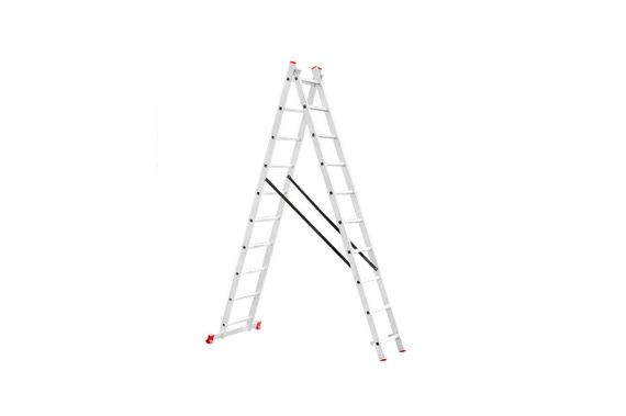 Лестница 2-х раскладная Intertool - 4810 мм х 2x10 ступеней (LT-0210)