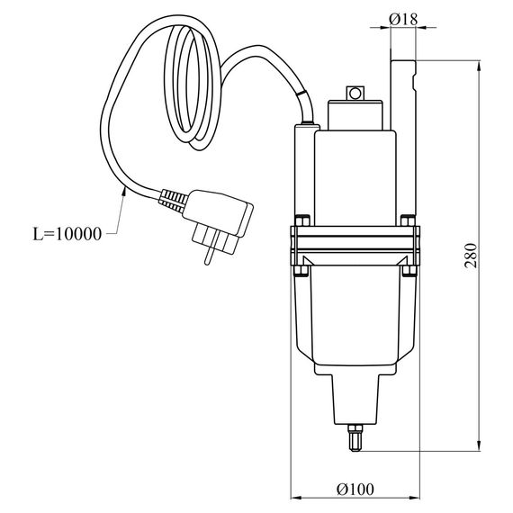 Насос вібраційний Agua XVM60-3 нижній забір води (CV035066) | Зображення 1