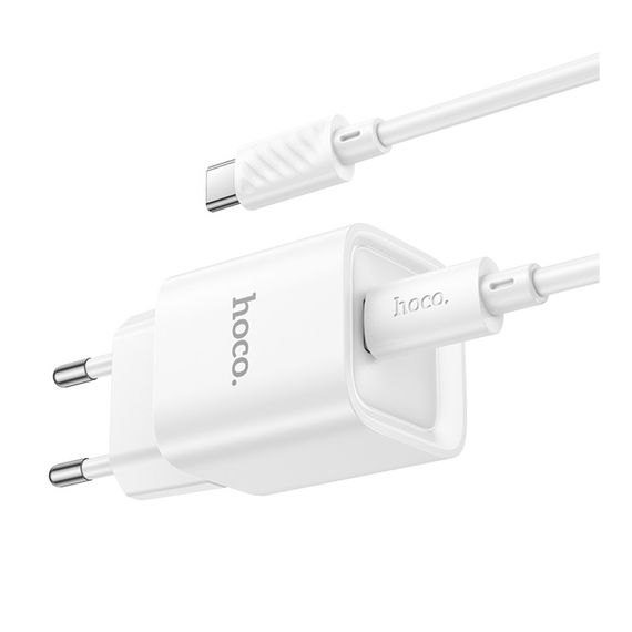 Мережевий зарядний пристрій Hoco C146A 1 USB-C PD/QC 20W+Type-C to Type-C | Зображення 5