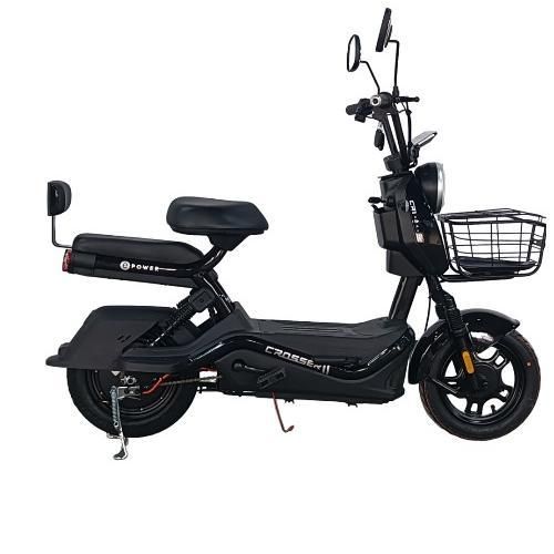 Электровелосипед Crosser CR-1 800W 60V 24Ah, электроскутер до 50 км/ч, запас хода до 60 км, 2 места Черный