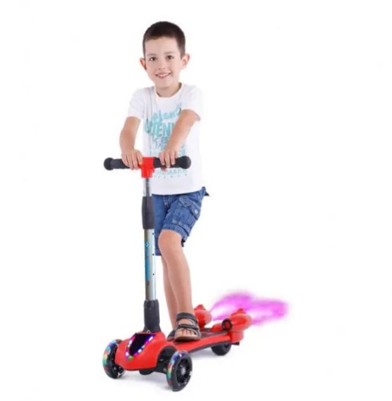 Детский турбо - самокат с дымом и музыкой GLANBER | Зображення 3