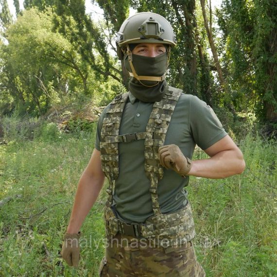 Ремені плечові (лямки) м'які для тактичних поясів РПС піксель | Зображення 6
