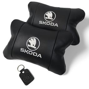 Подарунок чоловікові водієві Skoda, Подушка для підтримки шиї в автокріслі, Подушки на крісло в авто WN-72