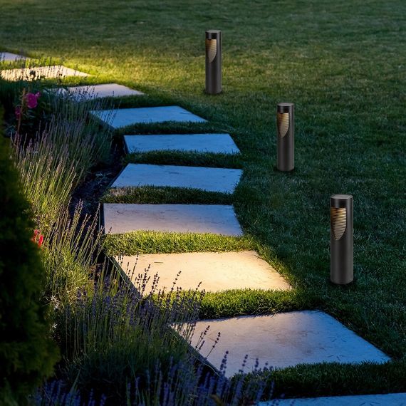 Уличный садовый светильник-столбик / Садовый фонарь на солнечной батарее garden light | Зображення 2