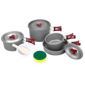 Посуд для кемпінгу з приладом, Посуд для багаття Набір посуду кемпінгового примусу UD-14