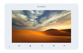 AHD відеодомофон Slinex SM-07MHD (white), 7” TFT екран, запис руху, слот microSD, 193×123×18 мм