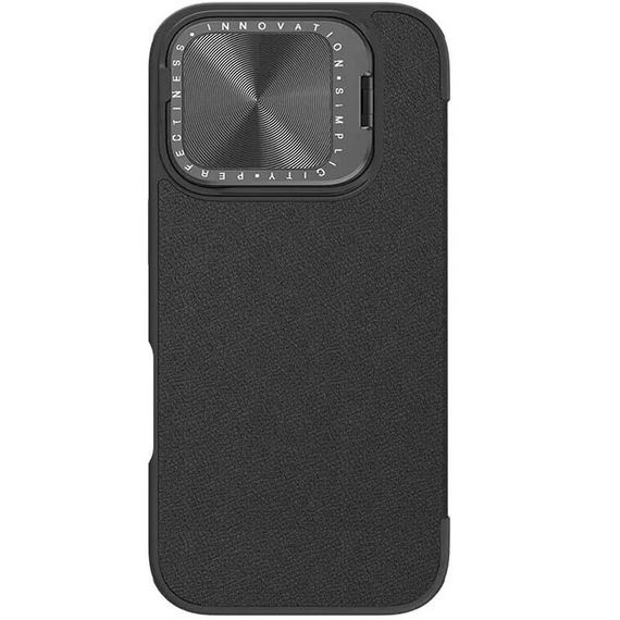 Шкіряний чохол-книжка Nillkin Qin Prop Plain Camshield для Apple iPhone 16 Pro (6.3") Classic Black | Зображення 1