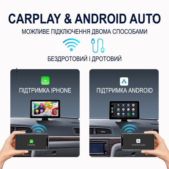 Автомобільний паркувальний комплекс з відеореєстратором, екраном 10.1" та 4 камерами заднього виду Podofo A3768, для вантажних автомобілів Android Auto/CarPlay, Bluetooth, FM, Wi-Fi | Зображення 7