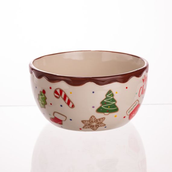 Тарілка супова порцелянова новорічна Ø15 (см) Merry Christmas 800 мл CR-1-44 | Зображення 3