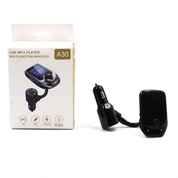 FM модулятор A30 BT ∙ Автомобильный трансмиттер с экраном ∙ Bluetooth ∙ USB | Зображення 1