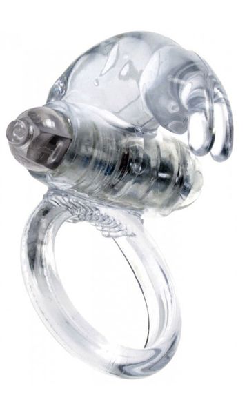 Ерекційне вібро кільце BOSS Rabbit Vibro Cock Ring Clear, BS6700049 sexstyle | Зображення 1