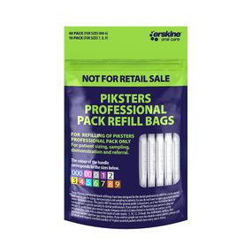 Міжзубні йоржики Piksters Refill Professional, № 2 (діаметр 0.8) білі, м’яка упаковка, 40 шт