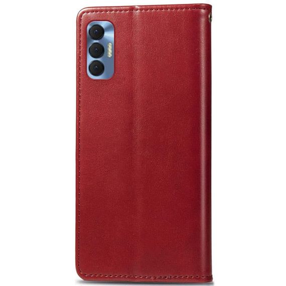Шкіряний чохол-книжка GETMAN Gallant (PU) для TECNO Spark 8P Штучна шкіра, Слот для візитки, Червоний | Зображення 1