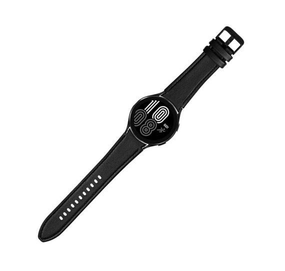 Ремешок Primolux Leather Silicone для часов Samsung Galaxy Watch 4 44mm SM-R870 - Black | Зображення 6
