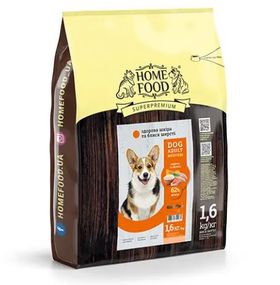 Home Food Сухий корм для собак середніх порід для здорової шкіри і блиску шерсті 1,6 кг