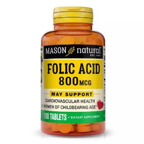 Фолієва кислота Mason Natural Folic Acid 800 mcg 100 Tabs