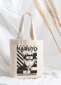 Еко сумка шопер Мерч Крафт Дизайн 34х38см ручка 60см з принтом аніме Naruto Uzumaki
