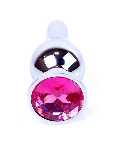 Анальна пробка - Jewellery Silver Long Plug Pink | Зображення 1