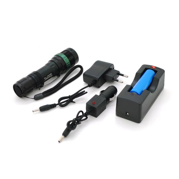 Фонарь ручной Watton WT-037.1LED Cree Q5.3W, 3 режима, ZOOM, Black, IP44 | Зображення 1