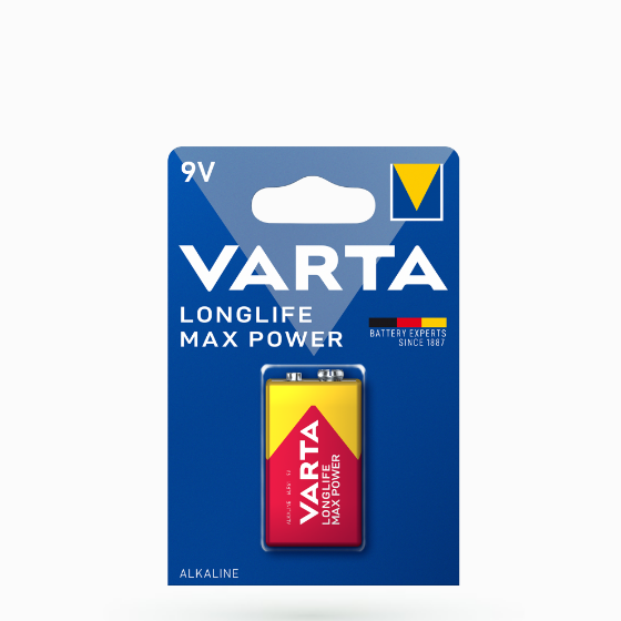 Батарейка лужна 9V/6LR61 (бл-1шт) VARTA Longlife Max Power