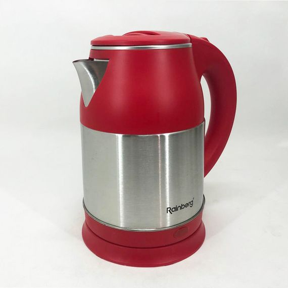 Электрочайник Rainberg RB-808 2 л нержавеющая сталь, стильный электрический чайник. CL-394 Цвет: красный | Зображення 5