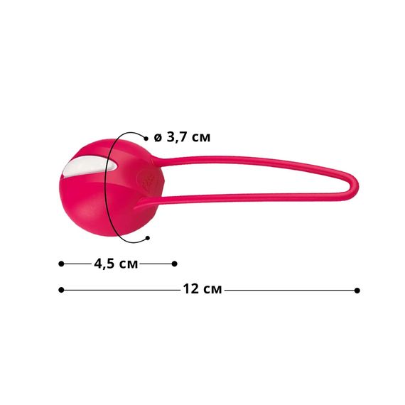 Вагінальна кулька Fun Factory SMARTBALL UNO, червона, одинарна, діаметр 3,6 см | Зображення 1