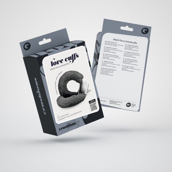 Наручники Love Cuffs Crushious металлические, с чёрным мехом Sex Aura | Зображення 3
