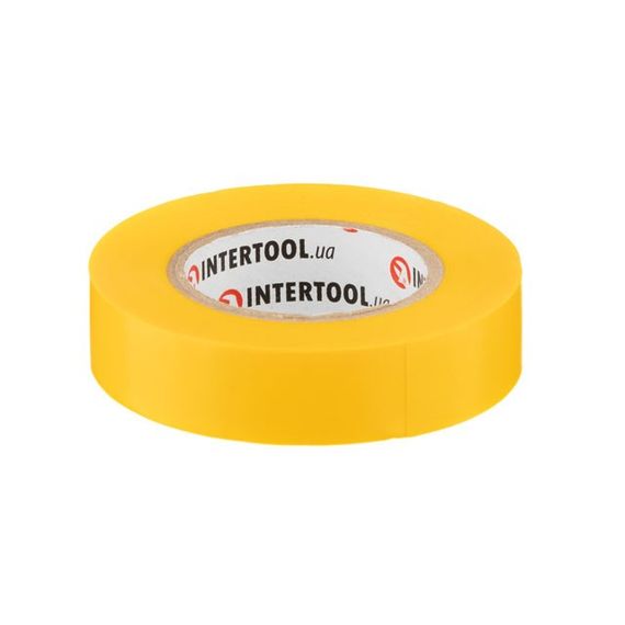 Стрічка ізоляційна 0.15 мм*17 мм*15 м жовта INTERTOOL IT-00421 | Зображення 1