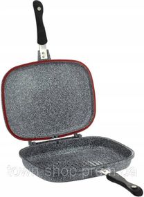 Сковорода-гриль Ofenbach Grill Pan двойная 32х24х7см с антипригарным покрытием NB-100516