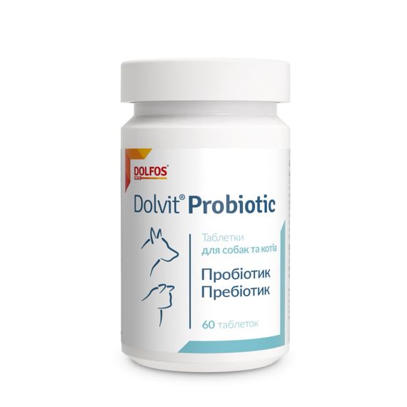 Пробіотики для собак та котів Dolvit Probiotic 60 табл