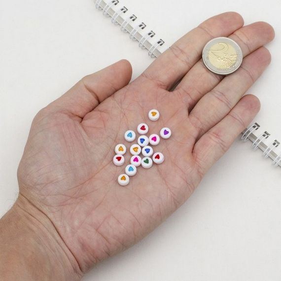 Декоративные бусинки для творчества Сердца Dom Busin УТ100031343 в упаковке 170 шт | Зображення 3