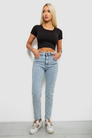 Джинси жіночі однотонні Skinny, колір блакитний, 244R1743S21 | Зображення 1