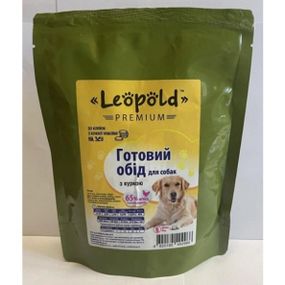 ЛЕОПОЛЬД Готовый обед с куриным мясом. Премиум. 65% мяса. Пауч (дой-пак) 500 г