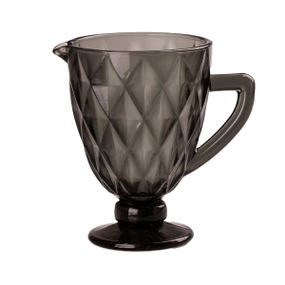 Кувшин для напитков с толстого стекла 1 л гранованый серый HP038G