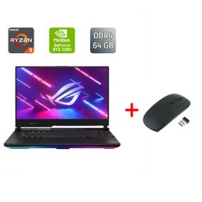 Ігровий ноутбук Asus ROG Stix G533QS / 15.6" (1920x1080) IPS / AMD Ryzen 9 5900HX (8 (16) ядер по 3.3 - 4.6 GHz) / 64 GB DDR4 / 2000 GB SSD / nVidia GeForce RTX 3080, 16 GB GDDR6, 256-bit / Windows 11 б/в + Подарунок Бездротова миша / USB