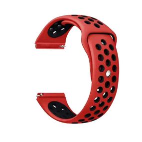 Спортивный ремешок Primolux Perfor Sport с перфорацией для часов Samsung Galaxy Watch 3 45mm - Red&Black