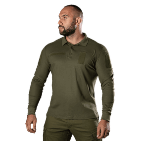 Поло Army ID Long CoolPass Pique LT Олива (8291), M